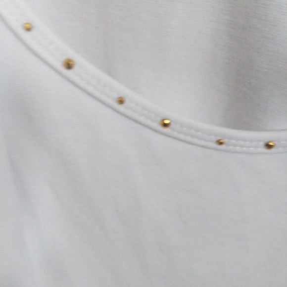 Quacker Factory Twin Set Size L White Beaded Long Sleeve Cardigan Shell - Picture 8 of 15